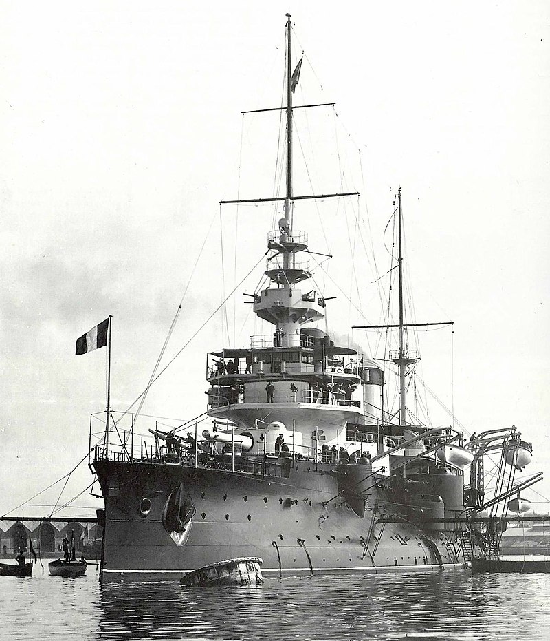 French battleship Bouvet at anchor.jpg