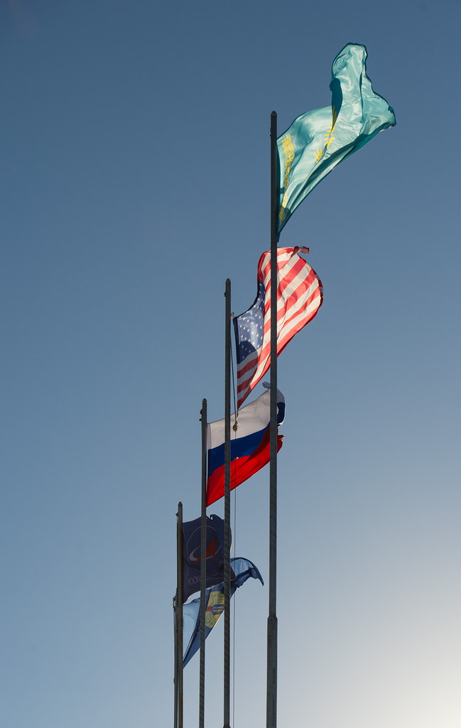 Flags Representing Kazakhstan, the United States and Russi… | Flickr