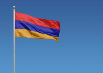The National flag of Armenia