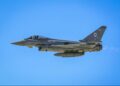 A Eurofighter Typhoon jet from the Royal Air Force Typhoon Display Team performs during 10th edition of Sivrihisar Air Shows in Sivrihisar district of Eskisehir, Sept. 20, 2025. (AA Photo)